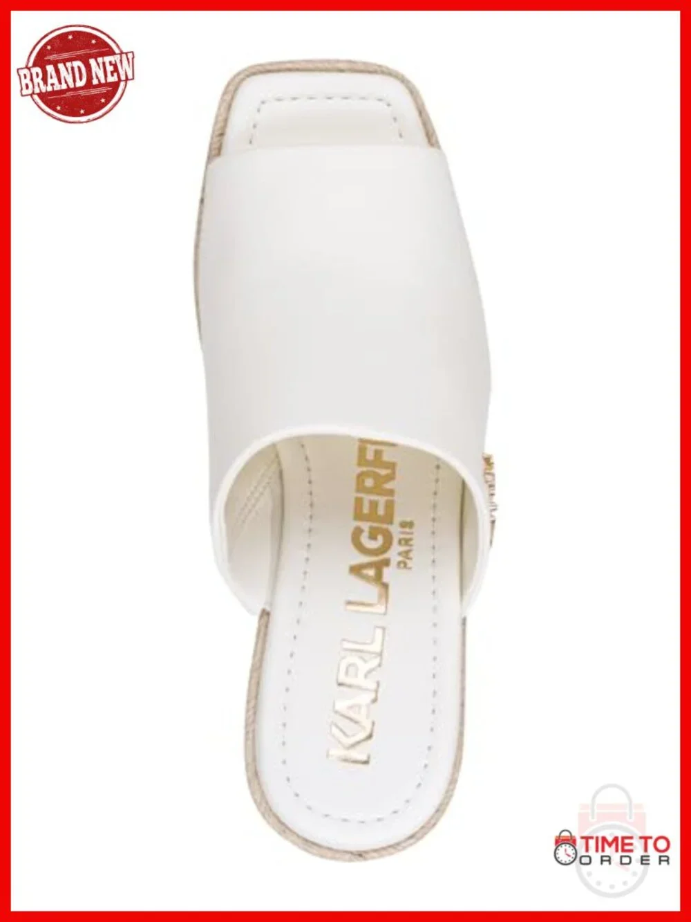 Canvas Wedge Sandal Mule with Ankle Strap